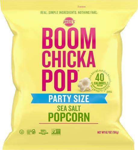 image:imageAngies BOOMCHICKAPOP Sea Salt Popcorn Gluten Free Party Size 67 oz67 Ounce Pack of 5