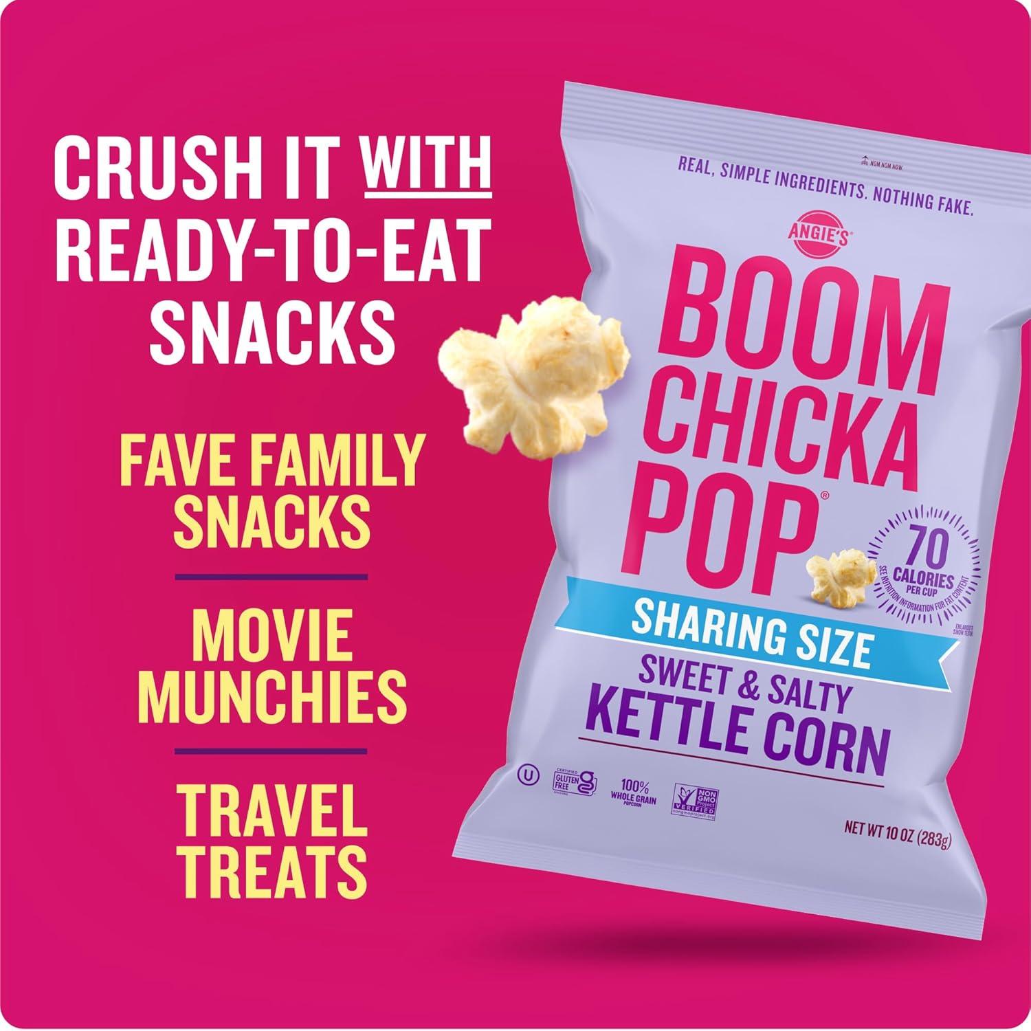 image:imageAngies BOOMCHICKAPOP Sweet and Salty Kettle Corn Popcorn Gluten Free Party Size 10 oz10 Ounce Pack of 1