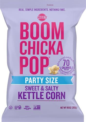 image:imageAngies BOOMCHICKAPOP Sweet and Salty Kettle Corn Popcorn Gluten Free Party Size 10 oz10 Ounce Pack of 4