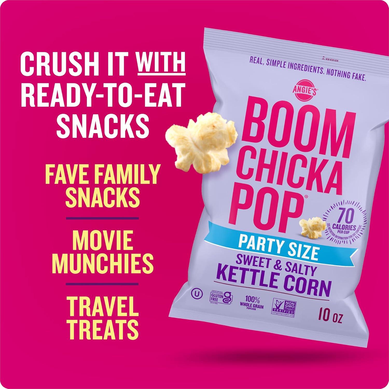 image:imageAngies BOOMCHICKAPOP Sweet and Salty Kettle Corn Popcorn Gluten Free Party Size 10 oz10 Ounce Pack of 4