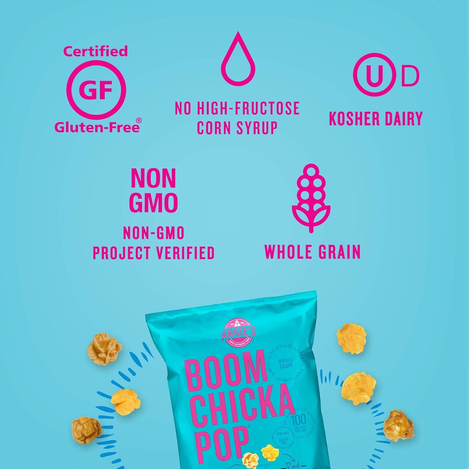 image:imageAngies BOOMCHICKAPOP Variety Pack of Caramel and Cheddar Popcorn 6 oz Sweet and Salty Kettle Corn Popcorn 7 oz amp 10 oz