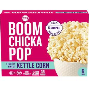Angie’s BOOMCHICKAPOP Sea Salt Microwave Popcorn, 3.29 oz., 6-Count Bags(Sweet)