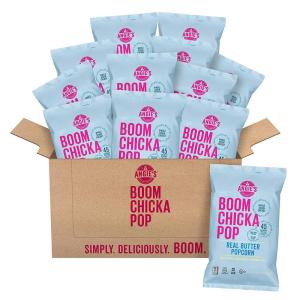 Angie’s BOOMCHICKAPOP Sweet & Salty Kettle Corn Popcorn, 2.25 Ounce (Pack of 12)(Butter)
