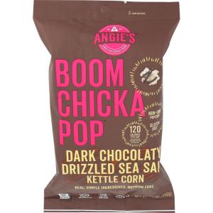 Angie’s BOOMCHICKAPOP Dark Chocolaty Drizzled Sea Salt Kettle Corn, 5.5 Ounce Bag(5.5 Ounce (Pack of 1))